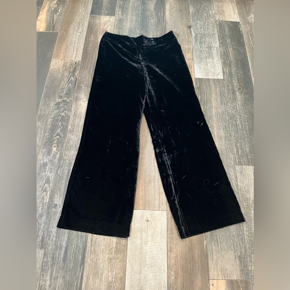 Ann Taylor Signature Fit Women’s Black Velvet Pants Sz 6 lined - Picture 1 of 8